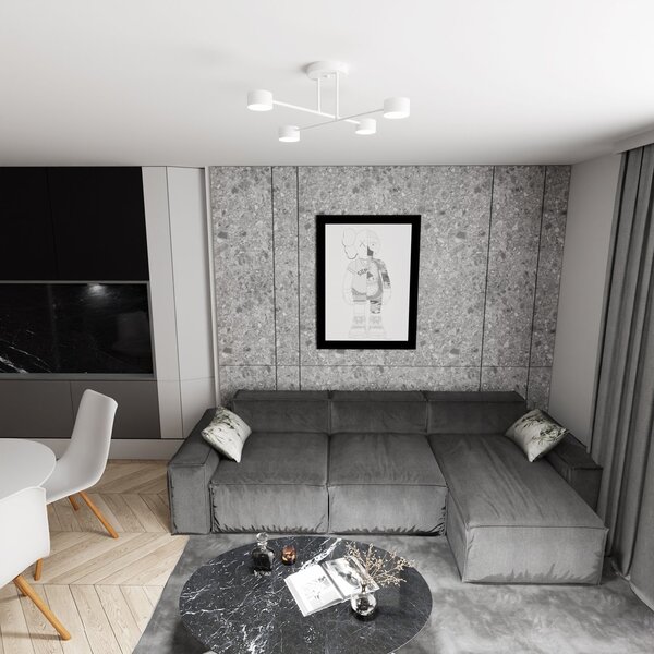Plafoniera Moderna Ninmah 4 Luci Bianca