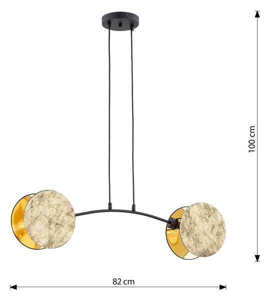 Lampada A Sospensione 2 Luci Moderna Orion Acciaio Effetto Marmo Bianco