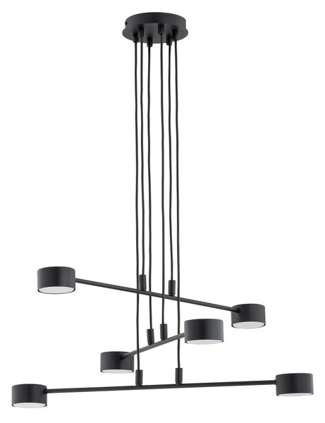 Sospensione Moderna Dharmaraja 6 Luci In Acciaio Nero