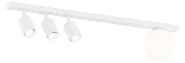 Plafoniera Minimal 4 Luci Vaishravana In Acciaio Bianco E14+Gu10