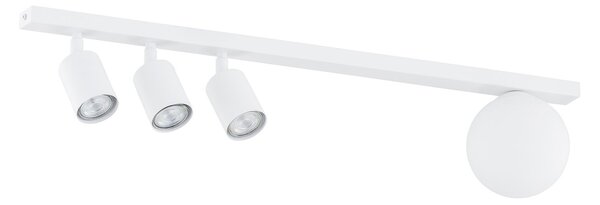 Plafoniera Minimal 4 Luci Vaishravana In Acciaio Bianco E14+Gu10