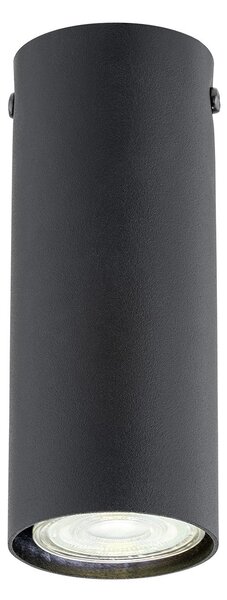 Plafoniera Moderna Faretto Mahadeva 1 Luce Acciaio Nero 15 Cm