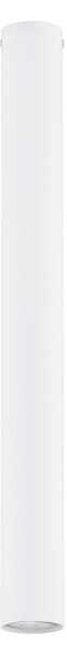 Plafoniera Moderna Faretto Mahadeva 1 Luce Acciaio Bianco 60 Cm