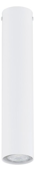 Plafoniera Moderna Faretto Mahadeva 1 Luce Acciaio Bianco 30 Cm