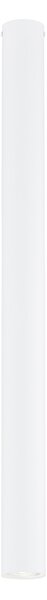 Plafoniera Moderna Faretto Mahadeva 1 Luce Acciaio Bianco 80 Cm