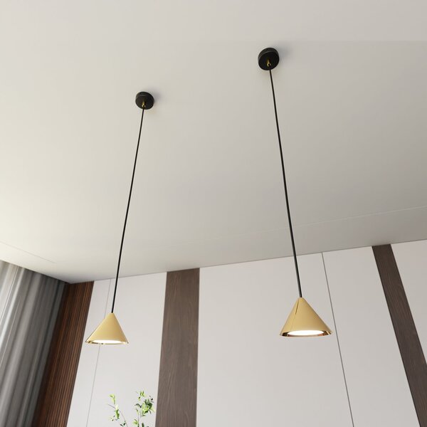 Sospensione Minimal Narayana 1 Luce In Acciaio Oro