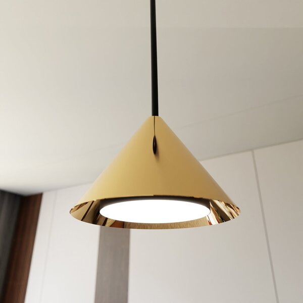 Sospensione Minimal Narayana 4 Luci In Acciaio Oro