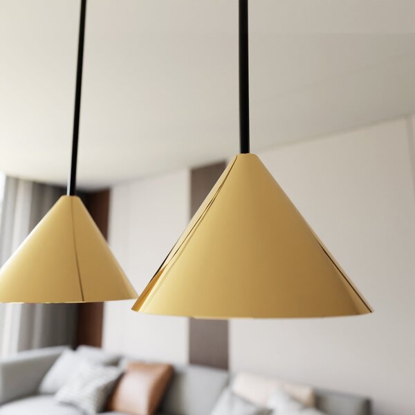 Sospensione Minimal Narayana 4 Luci In Acciaio Oro