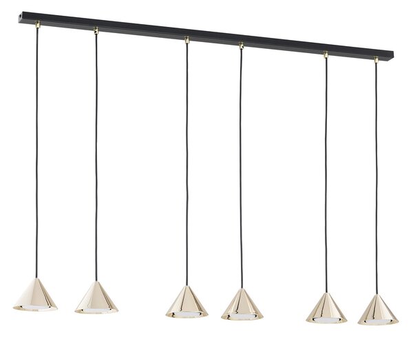 Sospensione Minimal Narayana 6 Luci In Acciaio Oro