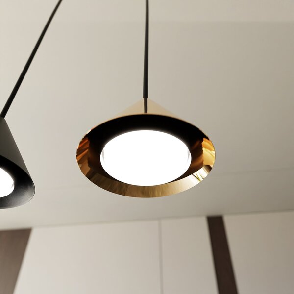 Sospensione Minimal Narayana 4 Luci In Acciaio Oro