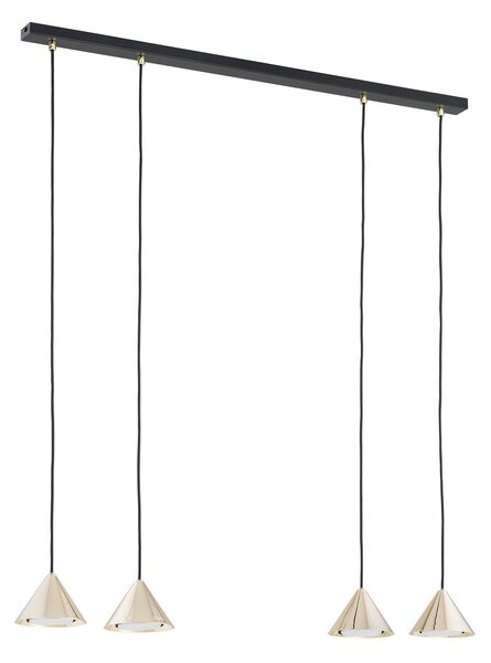 Sospensione Minimal Narayana 4 Luci In Acciaio Oro