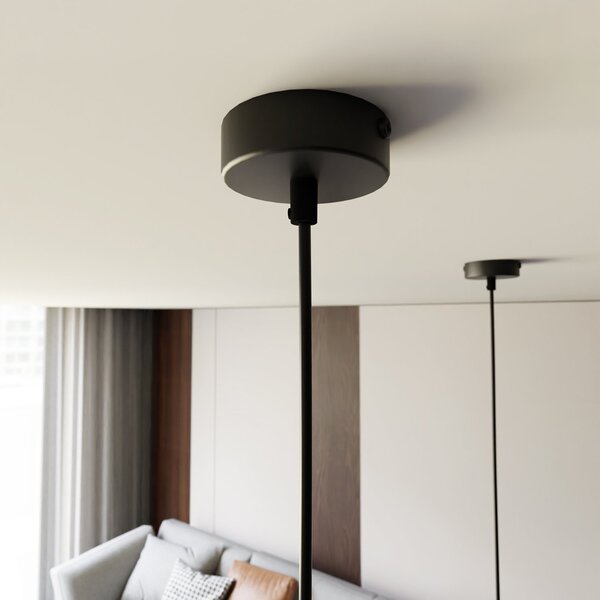 Sospensione Minimal Narayana 1 Luce In Acciaio Nero