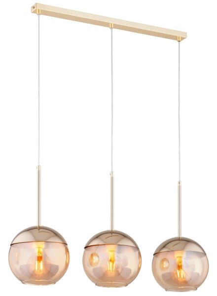 Lampadario su filo VOLDA 3xE27/60W/230V ottone