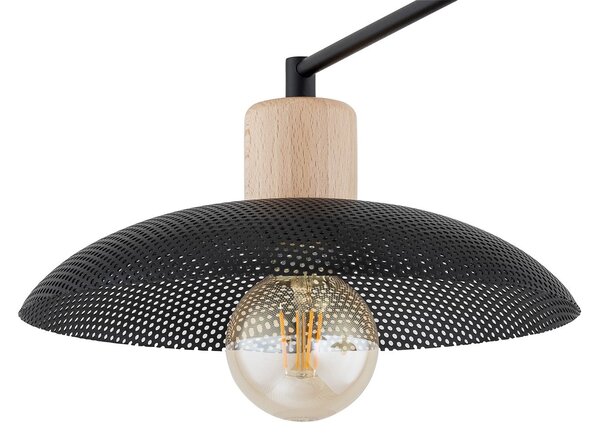 Lampadario Minimal Ramachandra Acciaio Nero 4 Luci E27