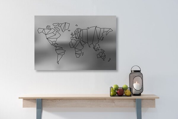 Arte Murale Con Albero In Bianco E Nero