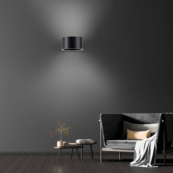 PURE Applique da parete a LED Clipse, dimmerabile, Alluminio / Grigio / Zincato, Soggiorno / Sala da pranzo, Alluminio, Moderno, Applique a LED
