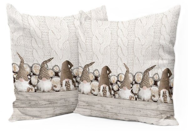 Federa cuscino Gnomi beige Made in Italy