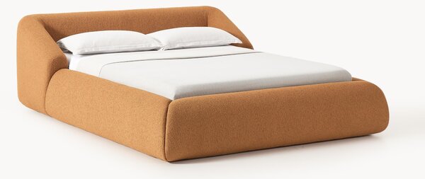 Letto imbottito in bouclé Sofia