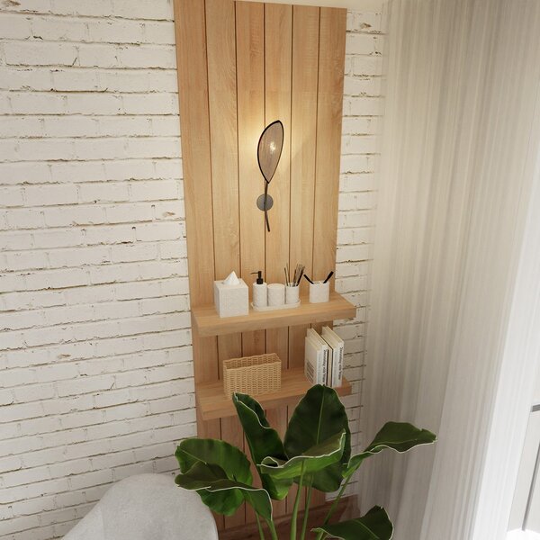 Applique Nordica 1 Luce Marte In Acciaio Nero E Rattan
