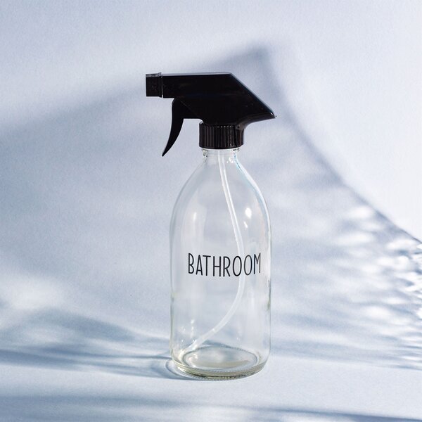 Flacone Spray Bathroom Ricaricabile in Vetro Trasparente - Sass & Belle