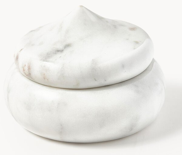 Portagioie in marmo con coperchio Meringue