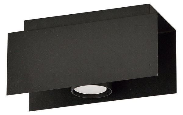 Plafoniera Moderna 1 Luce Persico In Acciaio Nero