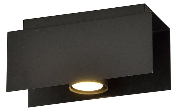 Plafoniera Moderna 1 Luce Persico In Acciaio Nero