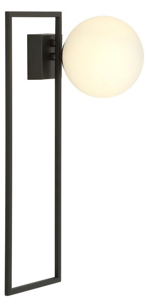 Plafoniera Moderna 1 Luce Perseo 1130/1A Acciaio Nero Vetro Opale