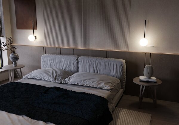 Plafoniera Moderna 1 Luce Perseo 1130/1F Acciaio Nero Vetro Opale