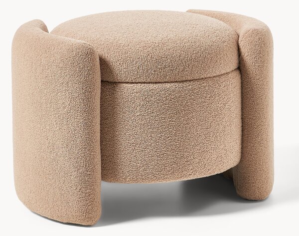Pouf in teddy con spazio contenitore Benji