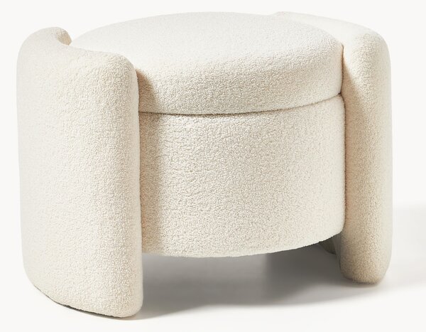 Pouf in teddy con spazio contenitore Benji