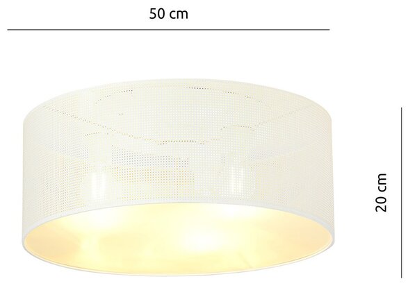 Plafoniera Minimal 3 Luci Ladone In Acciaio Bianco E Oro