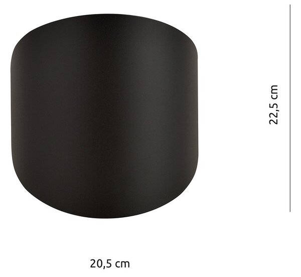 Applique Minimal 1 Luce Indiretta Pavaka In Acciaio Nero