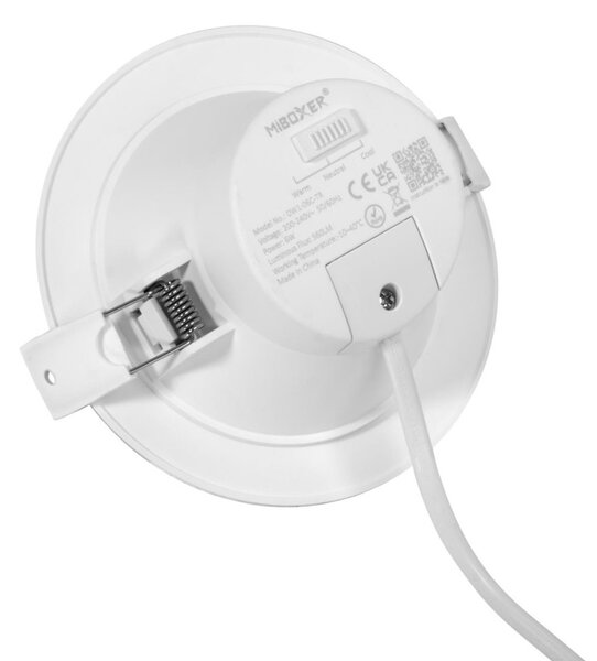 Faro da incasso 6W, CCT Bianco Variabile, Foro 90-95mm, Dimmerabile Colore Bianco Variabile CCT