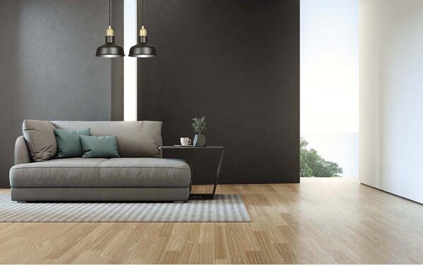 Lampadario Industrial 2 Luci Dhanapati Acciaio Nero Con Elementi In Oro
