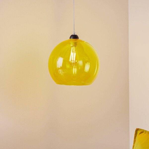 SOLLUX LIGHTING Lampada a sospensione Colour, vetro giallo