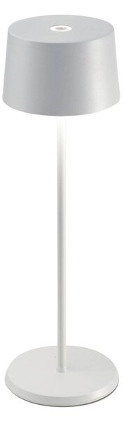 Zafferano Olivia 3K lampada da tavolo ricaricabile IP65 bianco