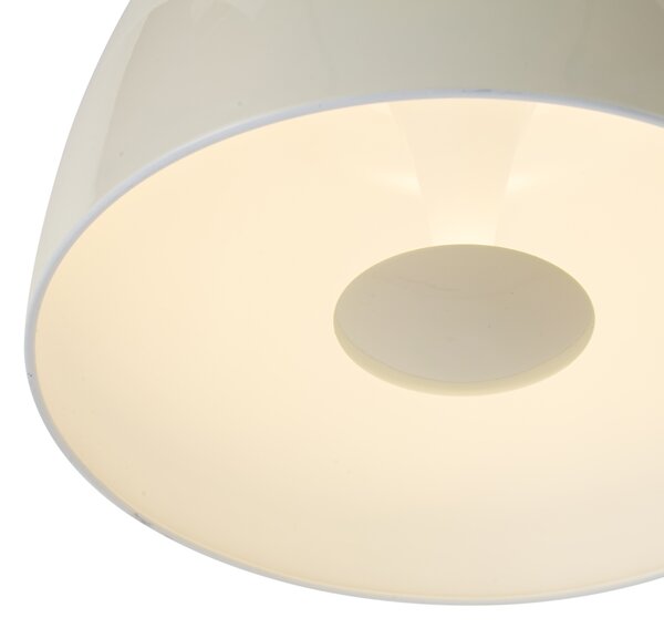 Plafoniera retrò beige con interno bianco e LED dimmerabile a 3 fasi - Vera