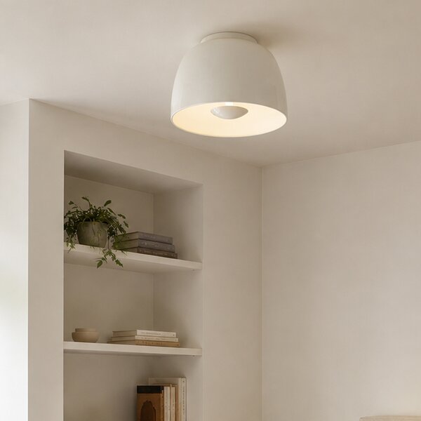 Plafoniera retrò beige con interno bianco e LED dimmerabile a 3 fasi - Vera