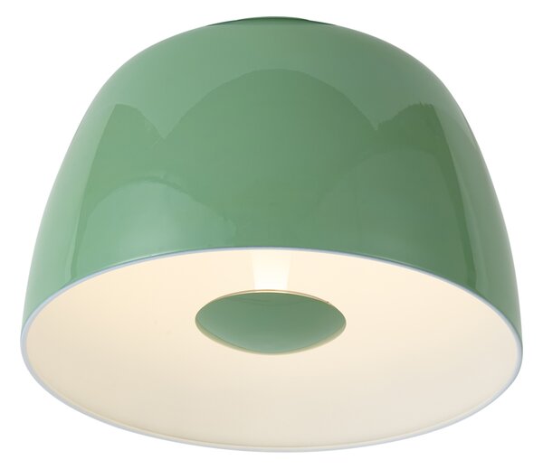Plafoniera retrò verde con interno bianco, incl. LED dimmerabile a 3 fasi - Vera