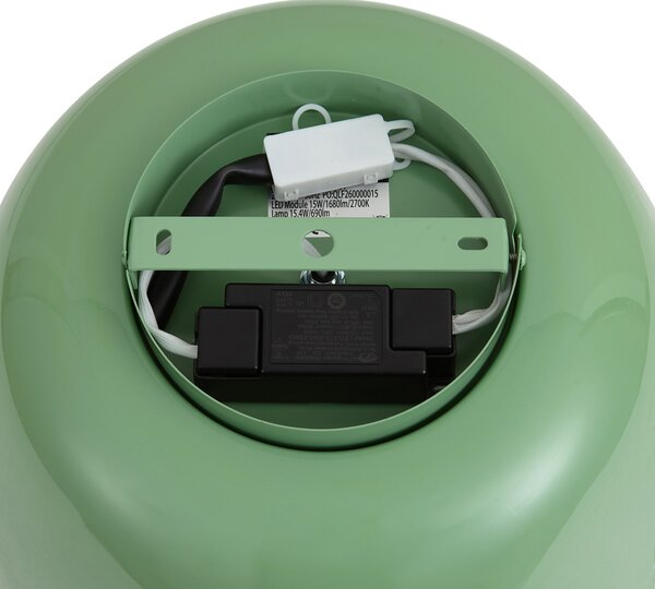 Plafoniera retrò verde con interno bianco, incl. LED dimmerabile a 3 fasi - Vera