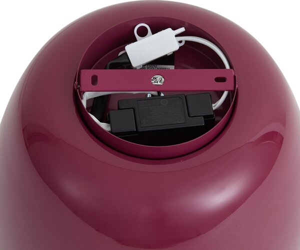Plafoniera retrò rossa con interno bianco incl. LED dimmerabile a 3 fasi - Vera