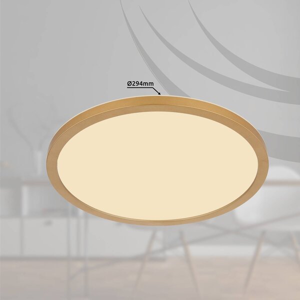 Globo Plafoniera Sepana, dimmerabile, Ottone / Oro, Soggiorno / Sala da pranzo, Plastica, Moderno, Plafoniera