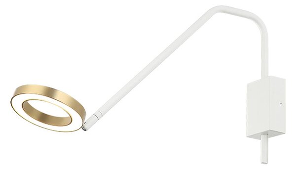 Zambelis Applique LED 22043 braccio mobile bianco satin/oro