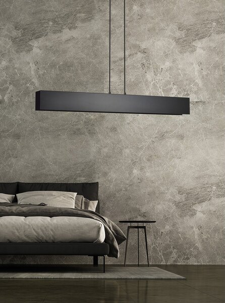Lampadario Moderno 4 Luci Hsi Wang Mu In Acciaio Nero