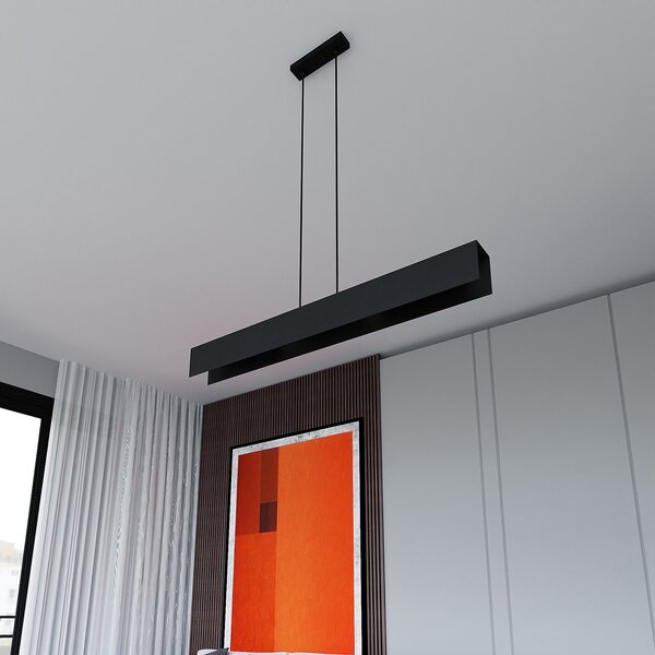 Lampadario Moderno 4 Luci Hsi Wang Mu In Acciaio Nero