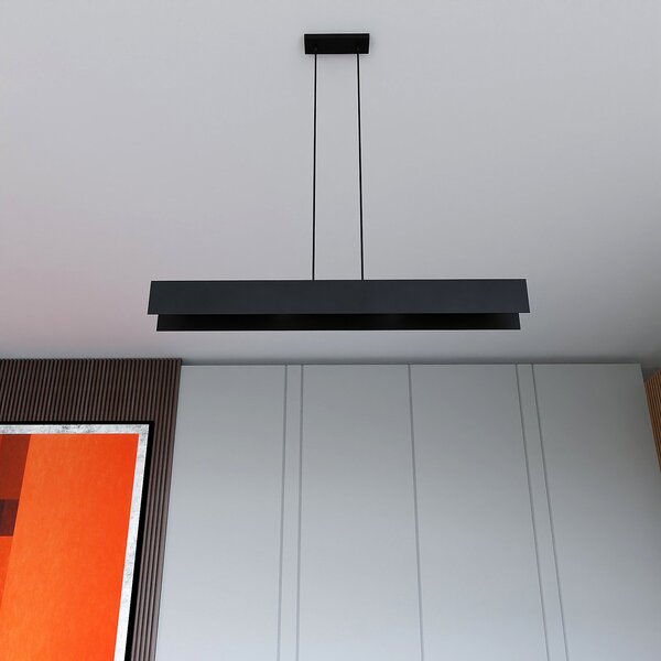 Lampadario Moderno 4 Luci Hsi Wang Mu In Acciaio Nero