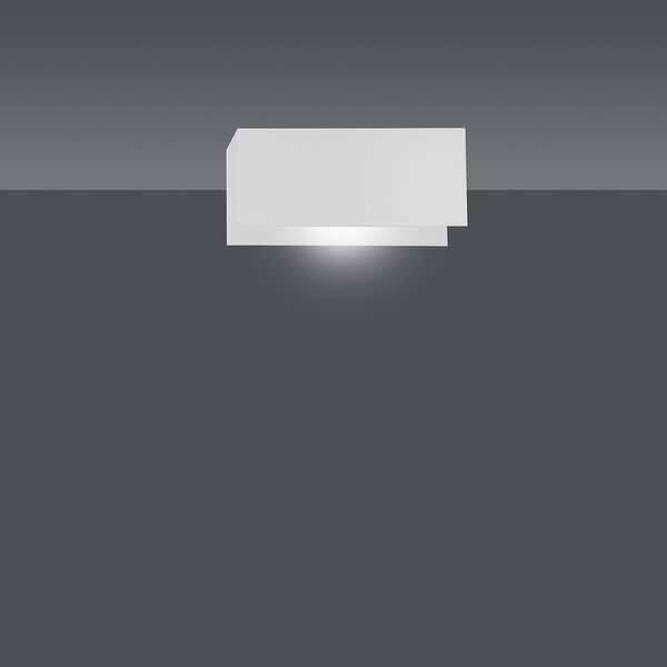 Applique Moderna 1 Luce Hsi Wang Mu In Acciaio Bianco