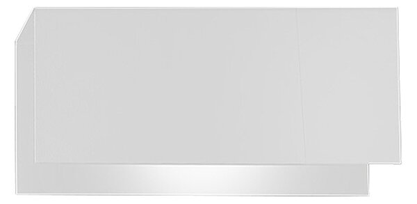 Applique Moderna 1 Luce Hsi Wang Mu In Acciaio Bianco