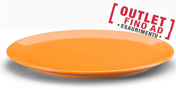 Piatto Rotondo da Portata, Torta, o Pizza diametro 32x32x h 2cm - in GRES adatto alla lavastoviglie colore Arancio
